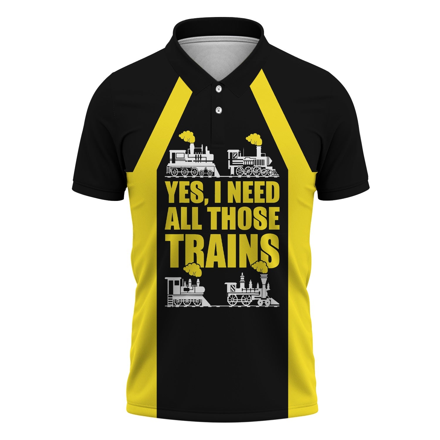 Railspirit Custom Name Clinchfield Railroad Polo Shirt Yes I Need All Those Train Printed Shirt
