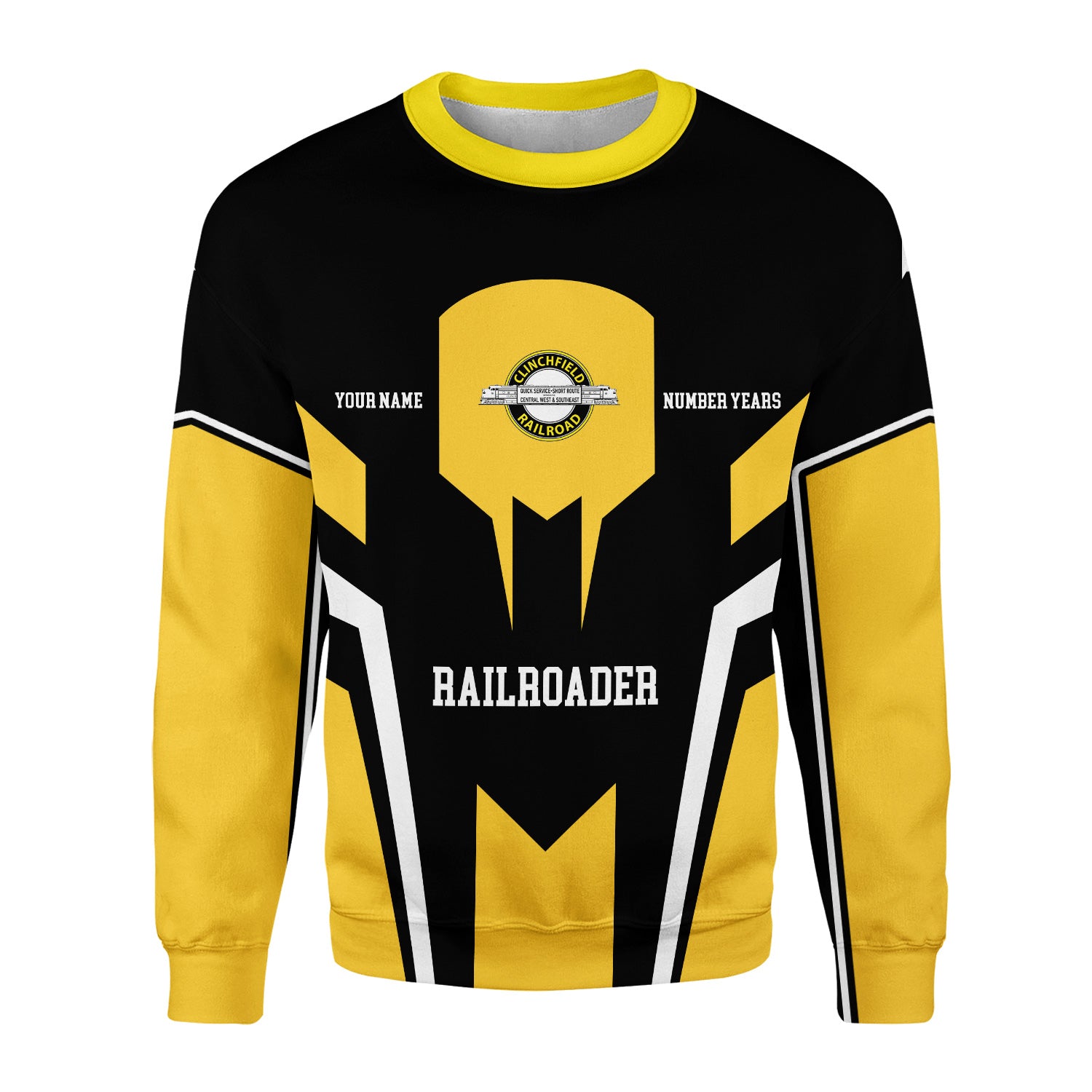 Railspirit Personalized Clinchfield Railroad Sweatshirt Custom Year Railroader Shirt Gift Idea For Train Lover