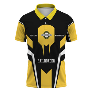Railspirit Personalized Clinchfield Railroad Polo Shirt Custom Year Railroader Shirt Gift Idea For Train Lover