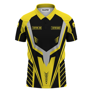 Railspirit Personalized Clinchfield Railroad Polo Shirt Workwear-Inspired with Custom Position Train Shirt