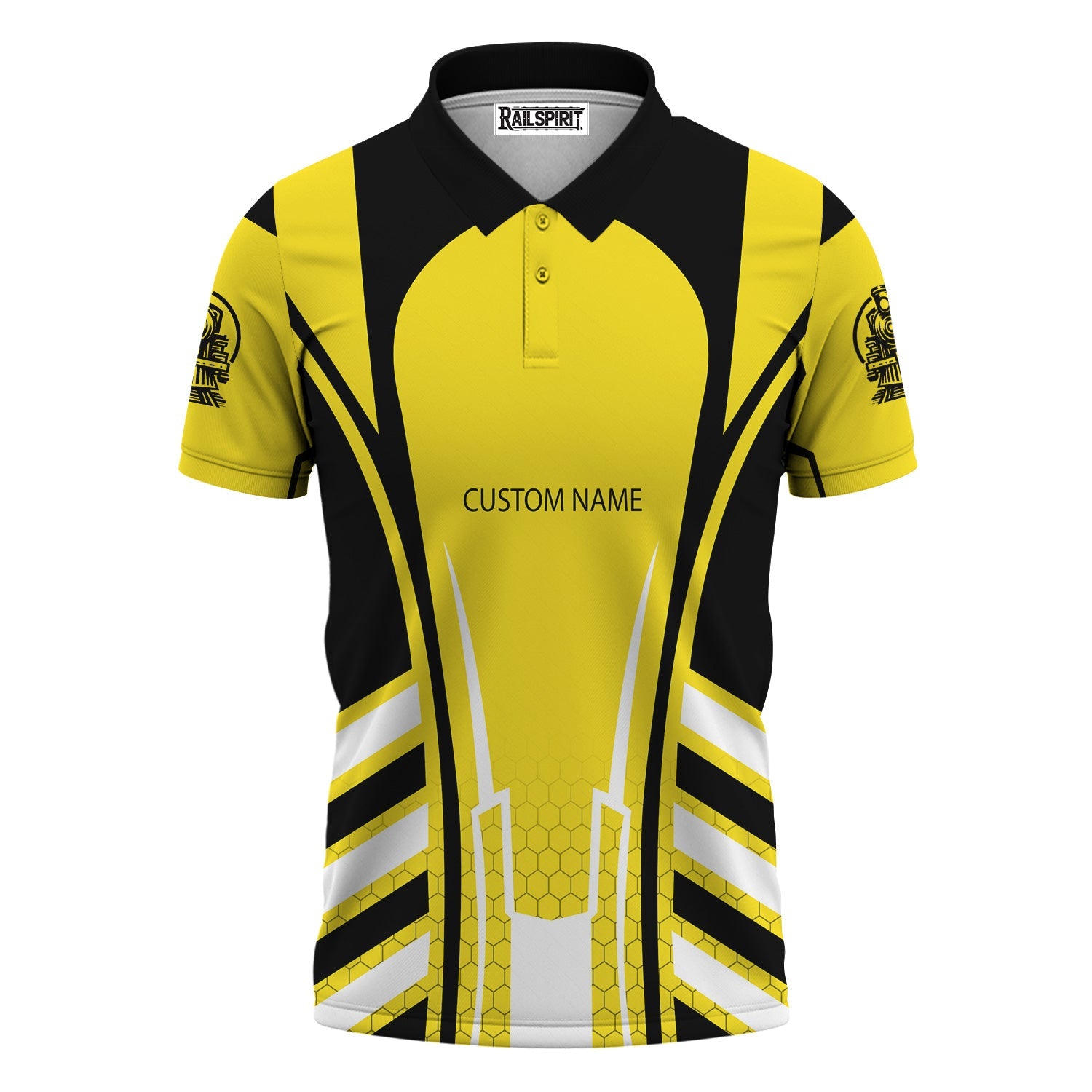 Railspirit Personalized Clinchfield Railroad Polo Shirt Striped Railroad Style Train Shirt All Over Print