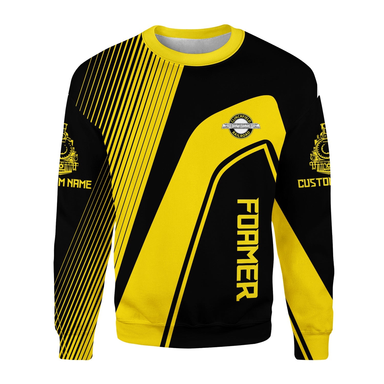 Railspirit Personalized Clinchfield Railroad Sweatshirt Vibrant Striking Style Shirt For Rail Enthusiasts