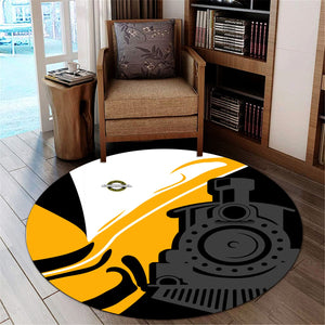 Railspirit Clinchfield Railroad Round Mat Flame-Inspired Style Mat Gift Idea For Train Lovers