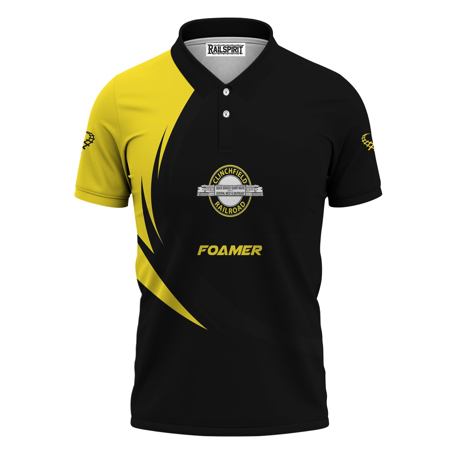 Railspirit Personalized Clinchfield Railroad Polo Shirt Unique Graphic Style Shirt For Train Enthusiasts