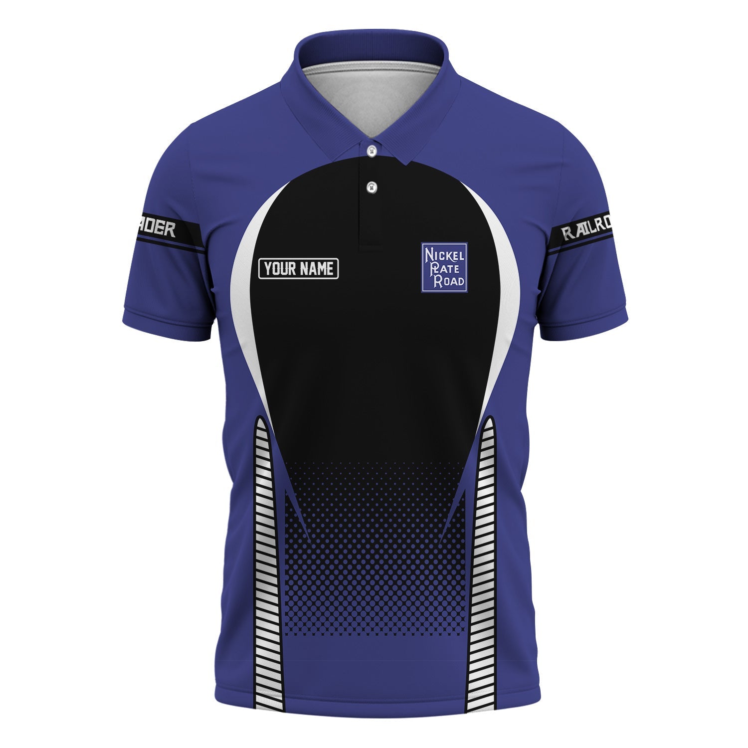 Railspirit Personalized New York, Chicago and St. Louis Railroad Polo Shirt Stress Is Caused By Not Having Enough Trains Nickel Plate Road Shirt All Over Print