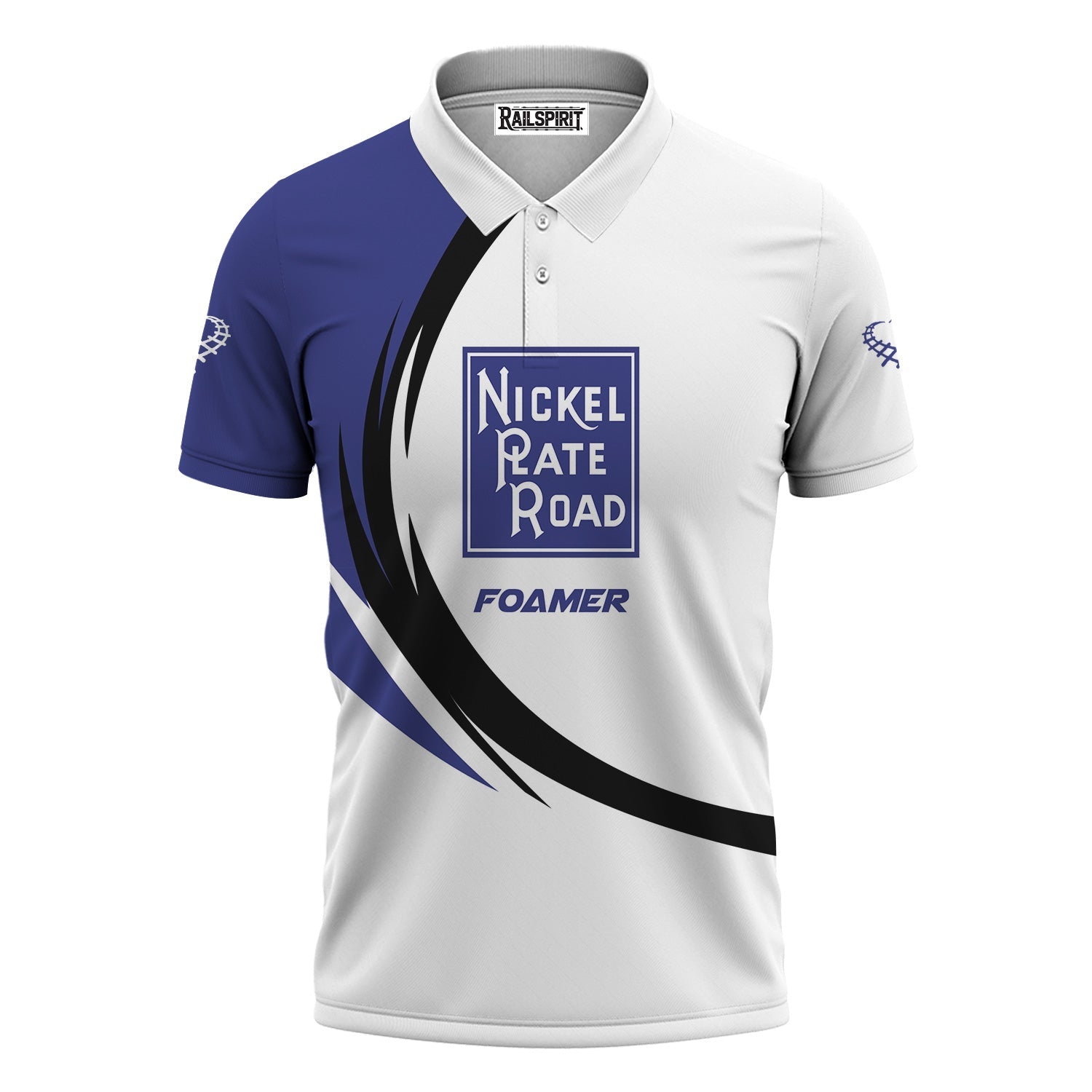 Railspirit Personalized New York, Chicago and St. Louis Railroad Polo Shirt Unique Graphic Style Nickel Plate Road Shirt For Train Enthusiasts