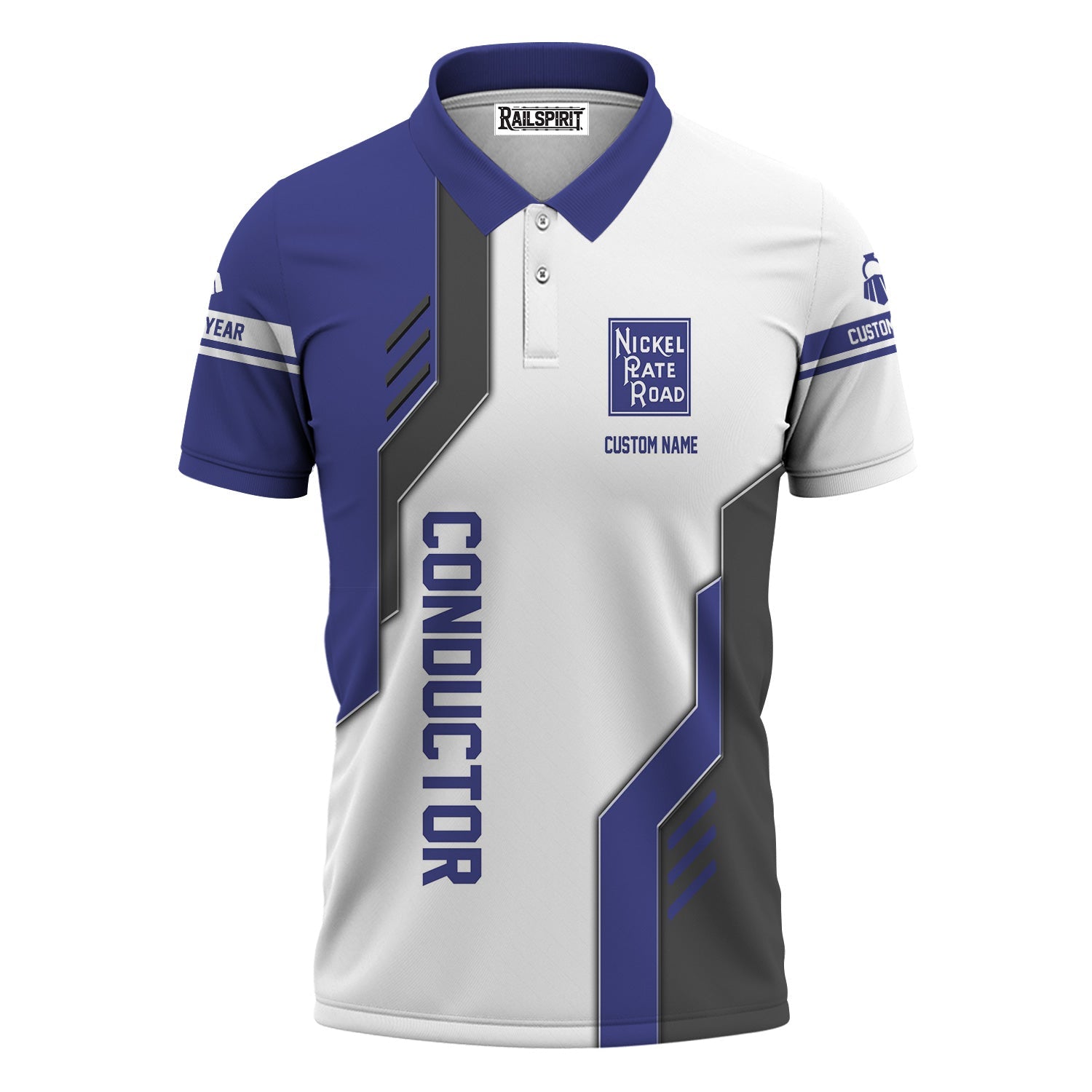 Railspirit Personalized New York, Chicago and St. Louis Railroad Polo Shirt Unique Railway Style with Custom Job Nickel Plate Road Train Shirt