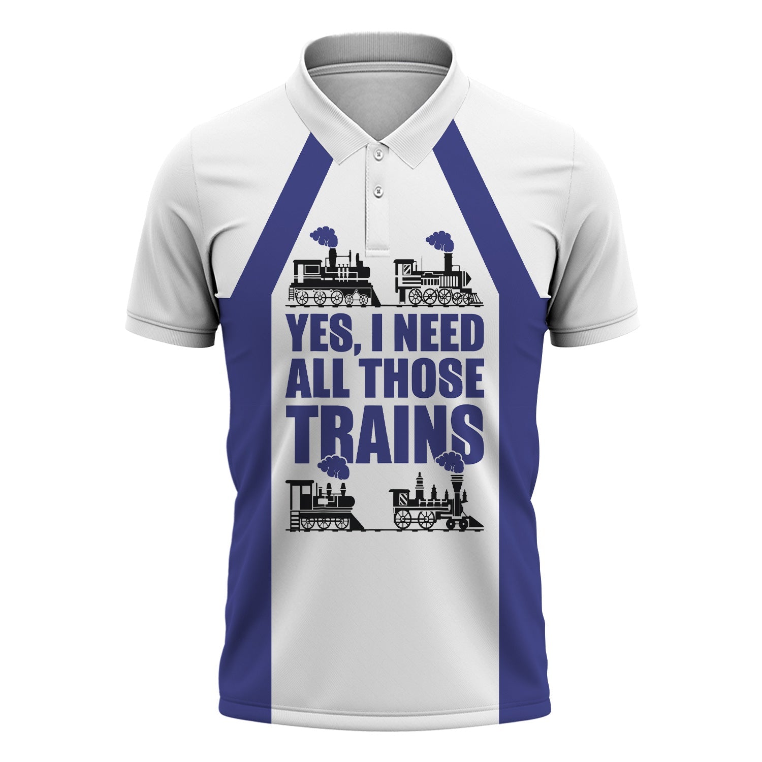 Railspirit Custom Name New York, Chicago and St. Louis Railroad Polo Shirt Yes I Need All Those Train Nickel Plate Road Printed Shirt