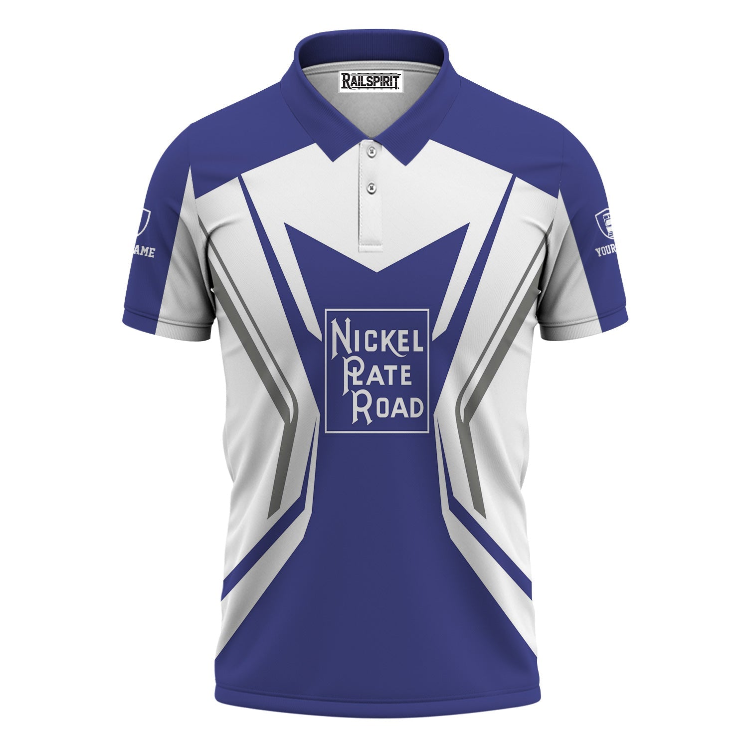 Railspirit Personalized New York, Chicago and St. Louis Railroad Polo Shirt Unique Style with Custom Job Nickel Plate Road Train Shirt