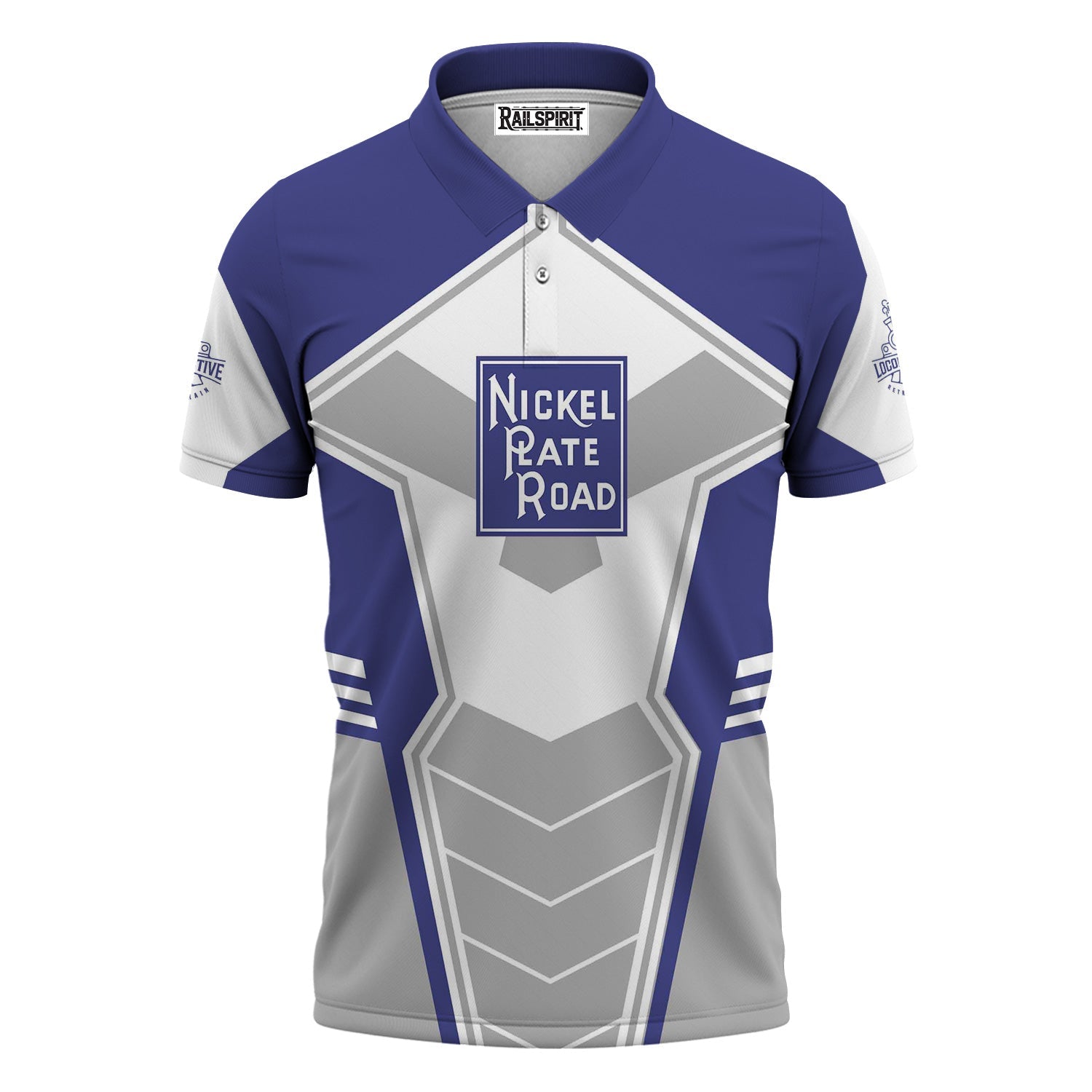 Railspirit Personalized New York, Chicago and St. Louis Railroad Polo Shirt Engine-Inspired Style Nickel Plate Road Train Shirt for Railroad Fanatic