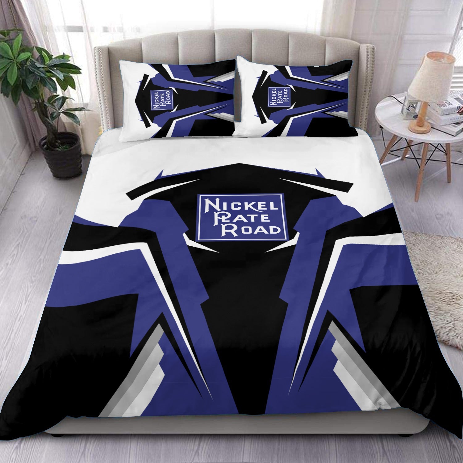 Railspirit New York, Chicago and St. Louis Railroad Bedding Set Strong Line Style Nickel Plate Road Bedding Set All Over Print