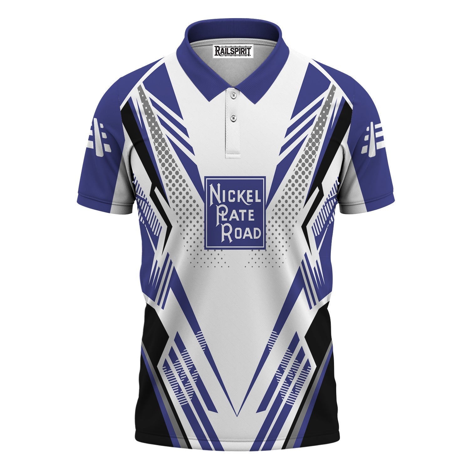 Railspirit Personalized New York, Chicago and St. Louis Railroad Polo Shirt Railroad Tribute Design Nickel Plate Road Train Shirt for Train Lovers