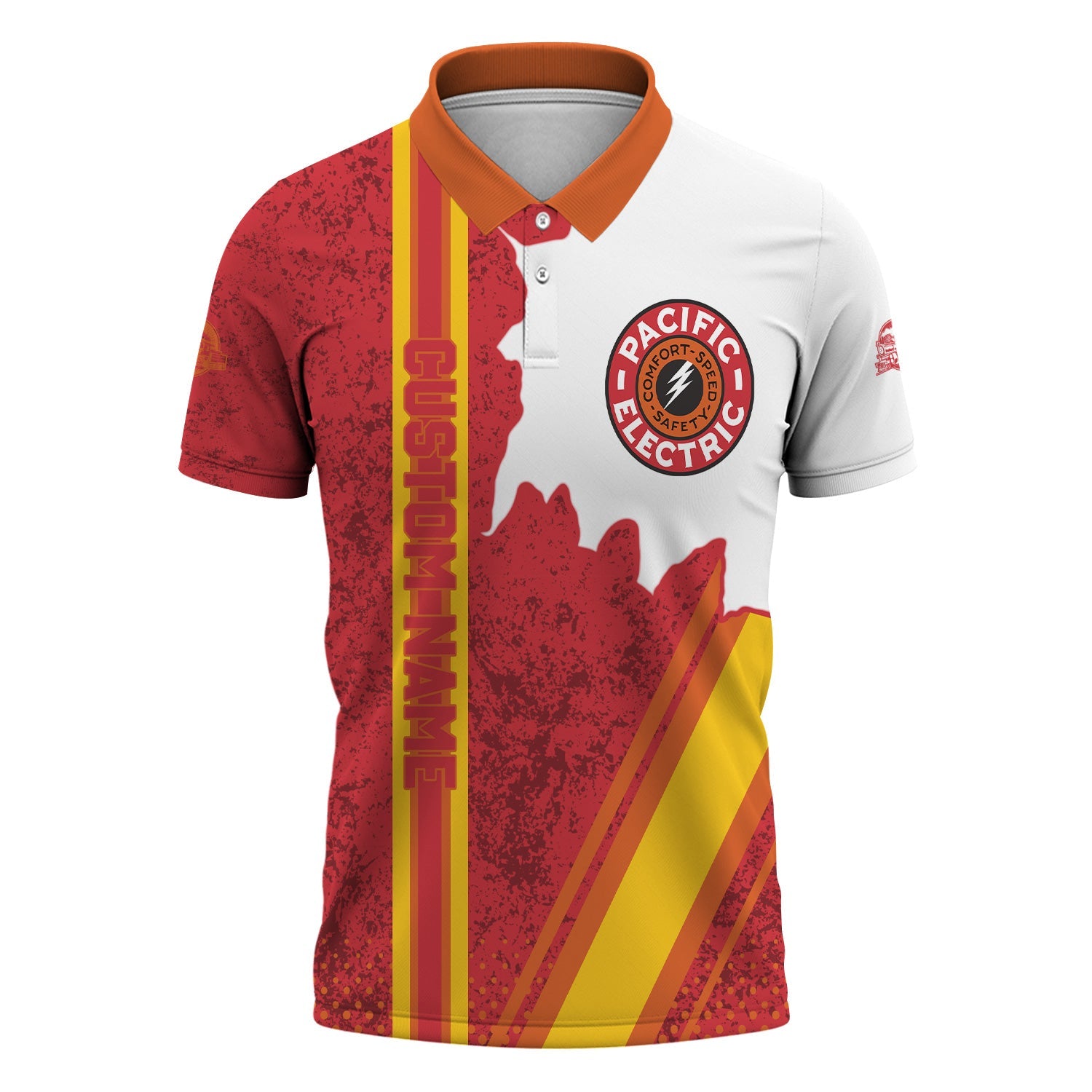 Railspirit Personalized Pacific Electric Railroad Polo Shirt All Over Printed Unisex Shirt