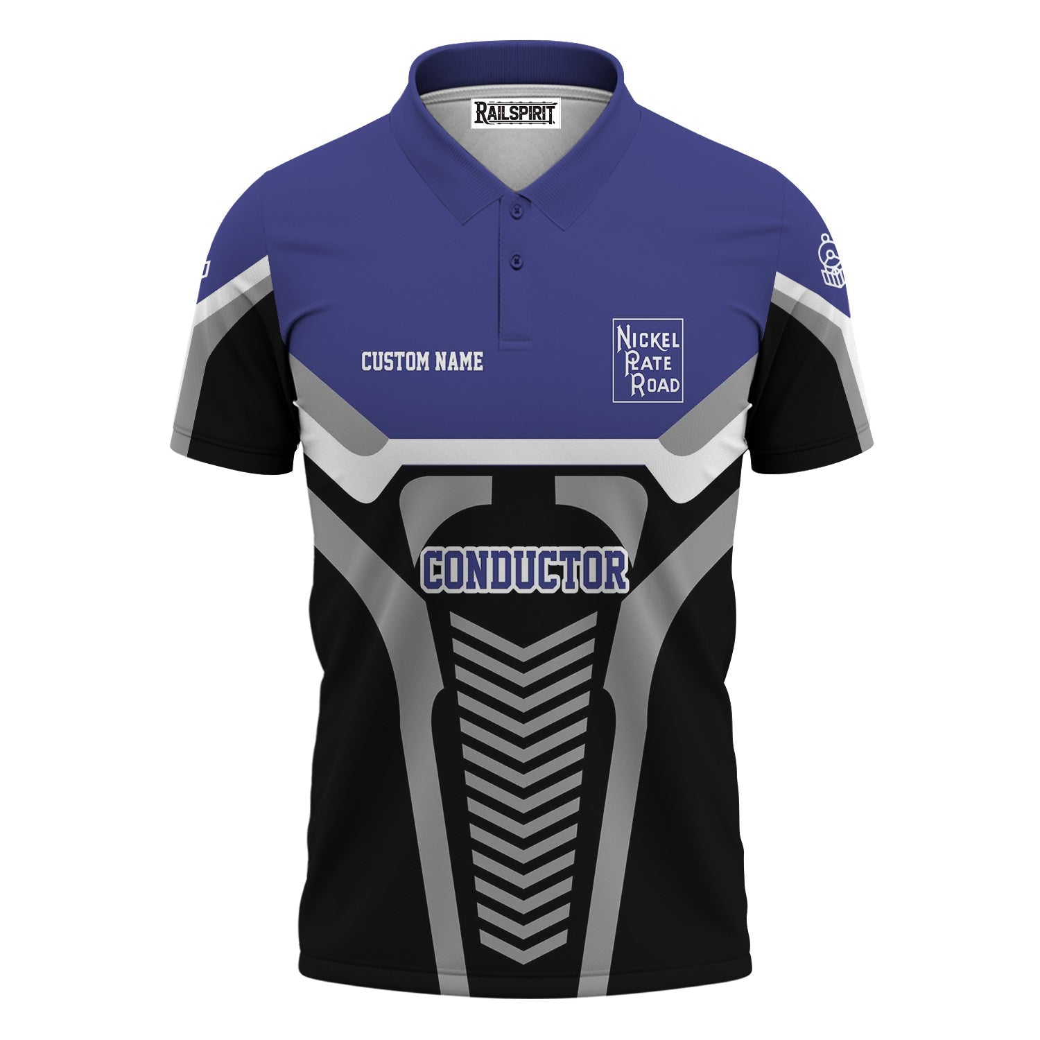 Railspirit Personalized New York, Chicago and St. Louis Railroad Polo Shirt Track-Inspired with Custom Job Position Nickel Plate Road Train Shirt