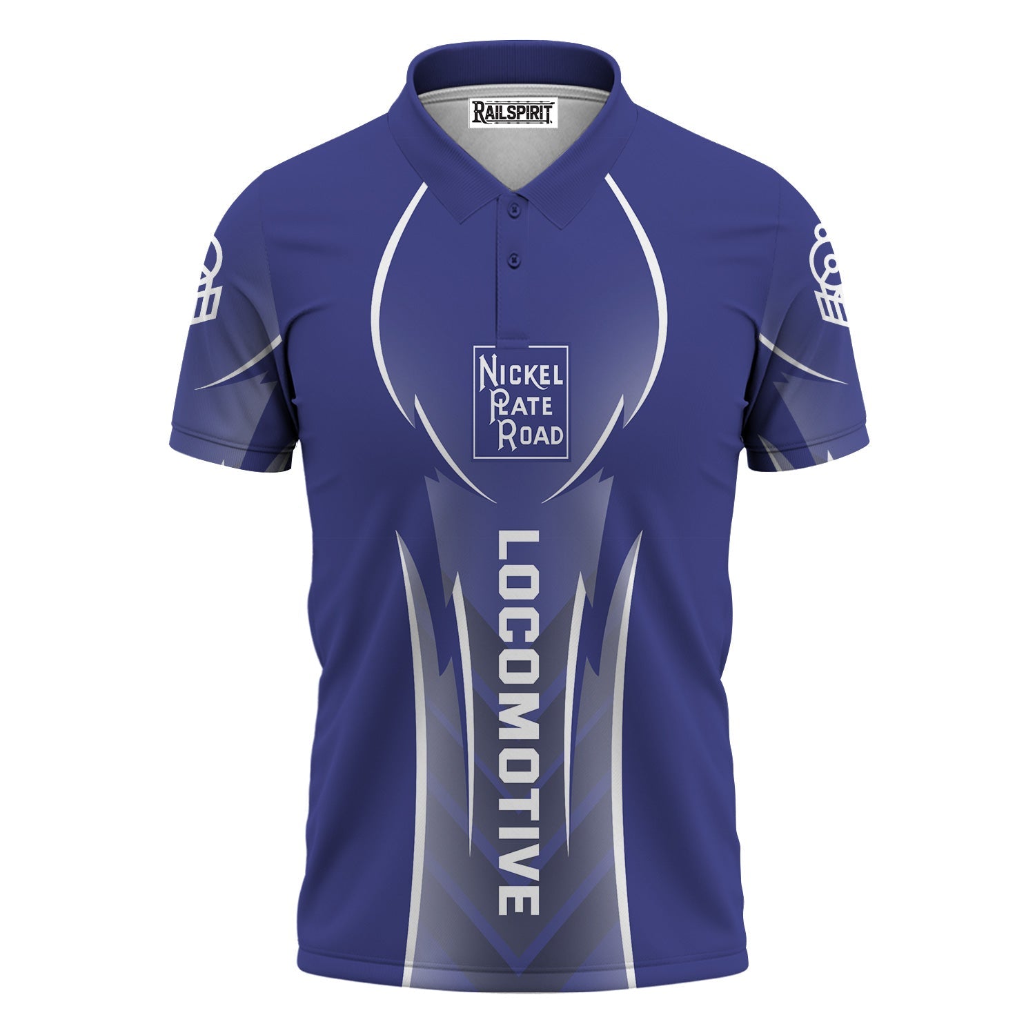 Railspirit Personalized New York, Chicago and St. Louis Railroad Polo Shirt Striking Line Style Nickel Plate Road Train Shirt For Locomotive Lovers