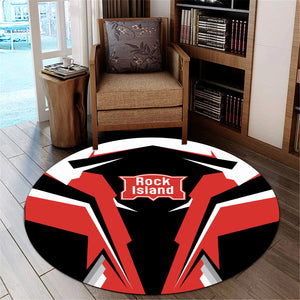 Railspirit Chicago, Rock Island and Pacific Railroad Round Mat Strong Line Style Rock Island Railroad Mat All Over Print