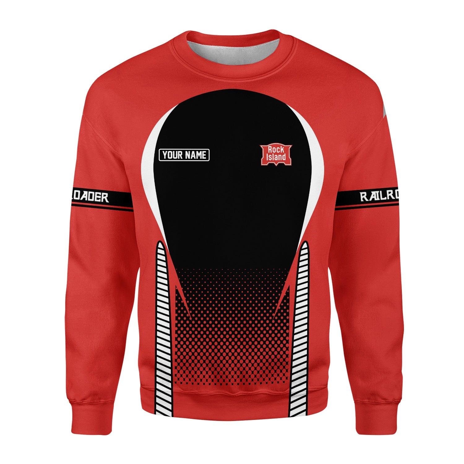 Railspirit Personalized Chicago, Rock Island and Pacific Railroad Sweatshirt Stress Is Caused By Not Having Enough Trains Rock Island Railroad Shirt All Over Print Shirt