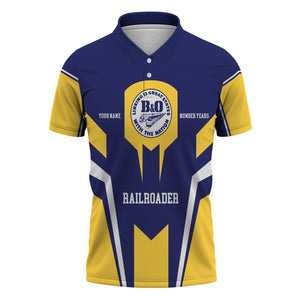 Railspirit Personalized B&O Great States Railroad Polo Shirt Custom Year Railroader Shirt Gift Idea For Train Lover