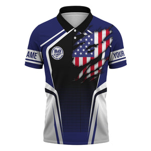 Railspirit Personalized B&O Great States Railroad Polo Shirt American Eagle Vintage Train Shirt