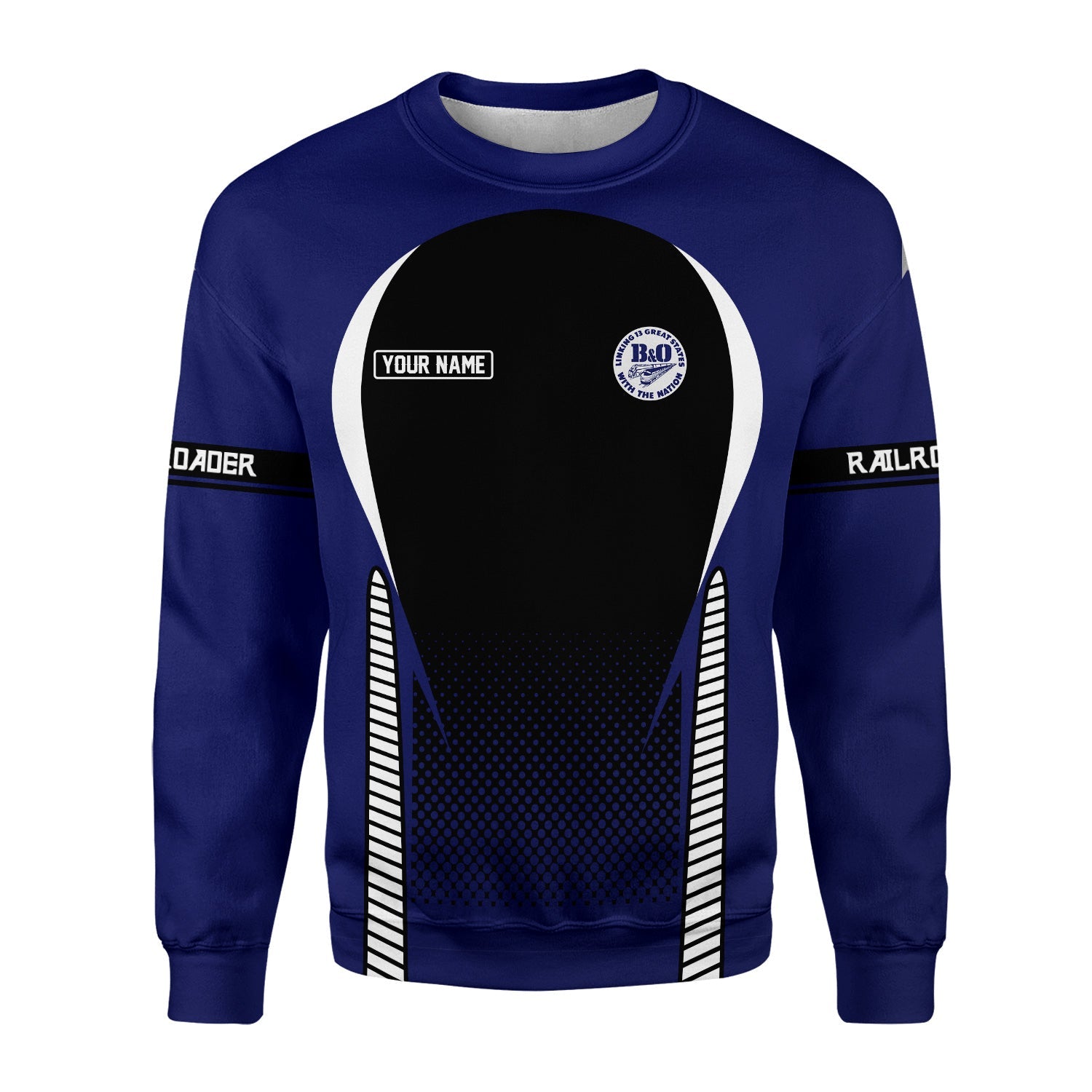 Railspirit Personalized B&O Great States Railroad Sweatshirt Stress Is Caused By Not Having Enough Trains Shirt All Over Print Shirt