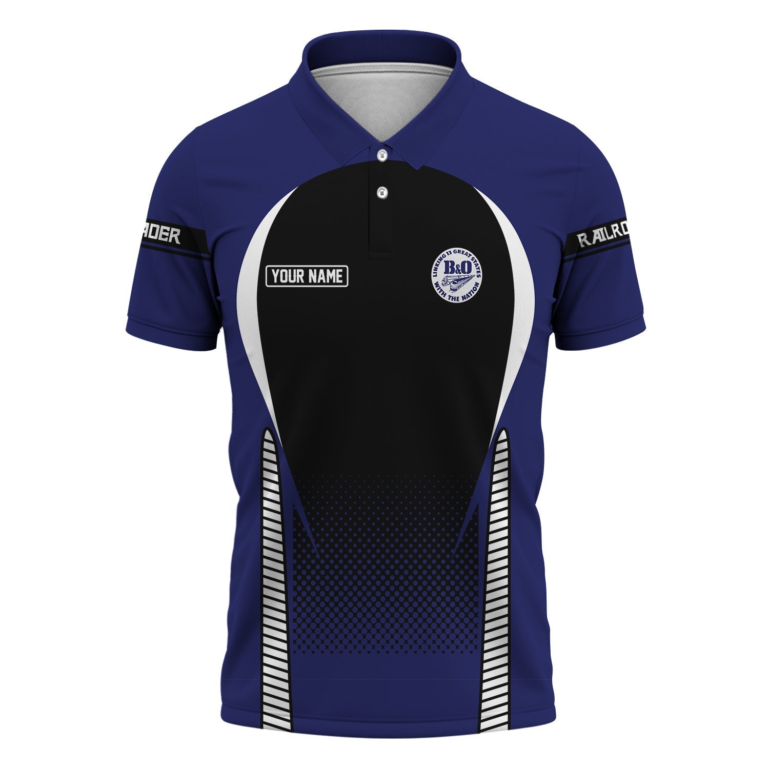 Railspirit Personalized B&O Great States Railroad Polo Shirt Stress Is Caused By Not Having Enough Trains Shirt All Over Print