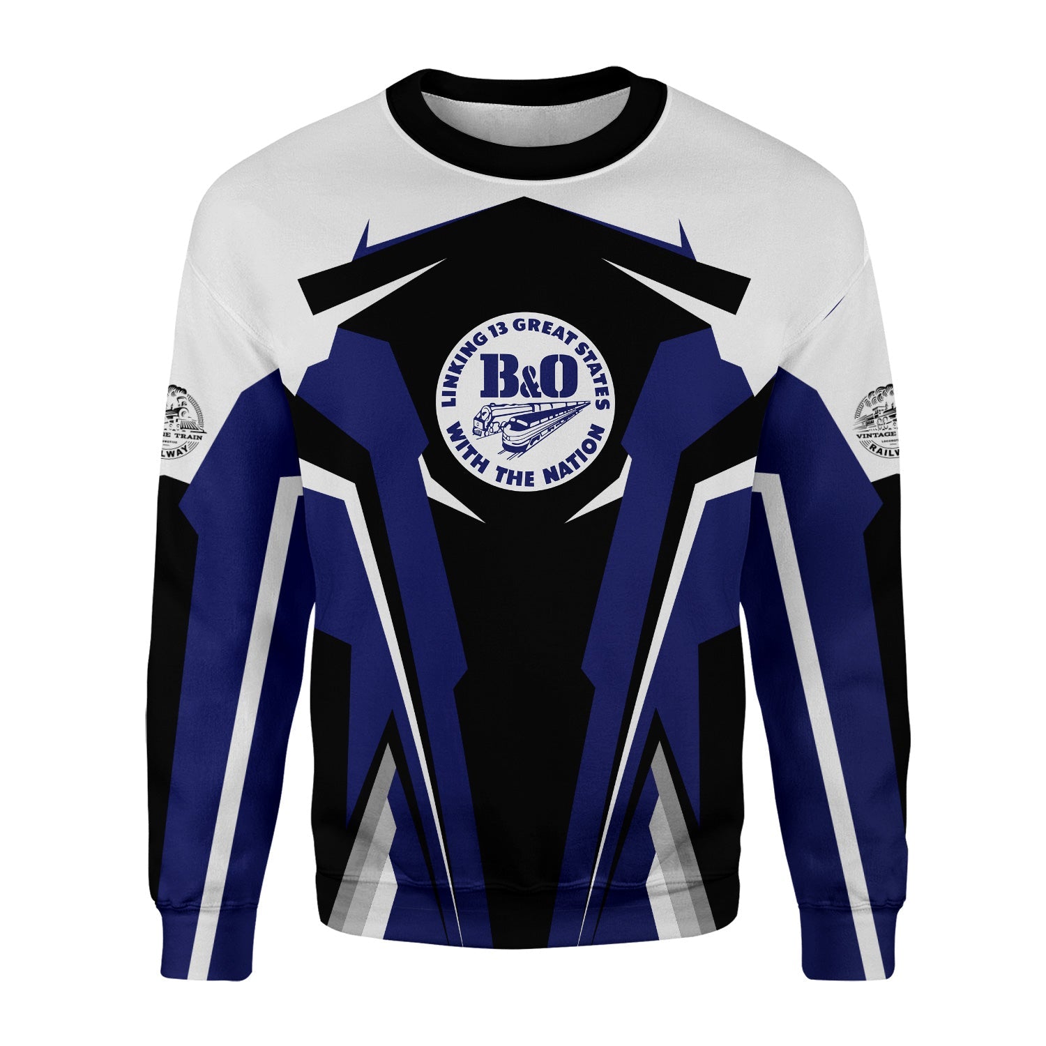 Railspirit Personalized B&O Great States Railroad Sweatshirt Strong Line Style Train Unisex Shirt All Over Print