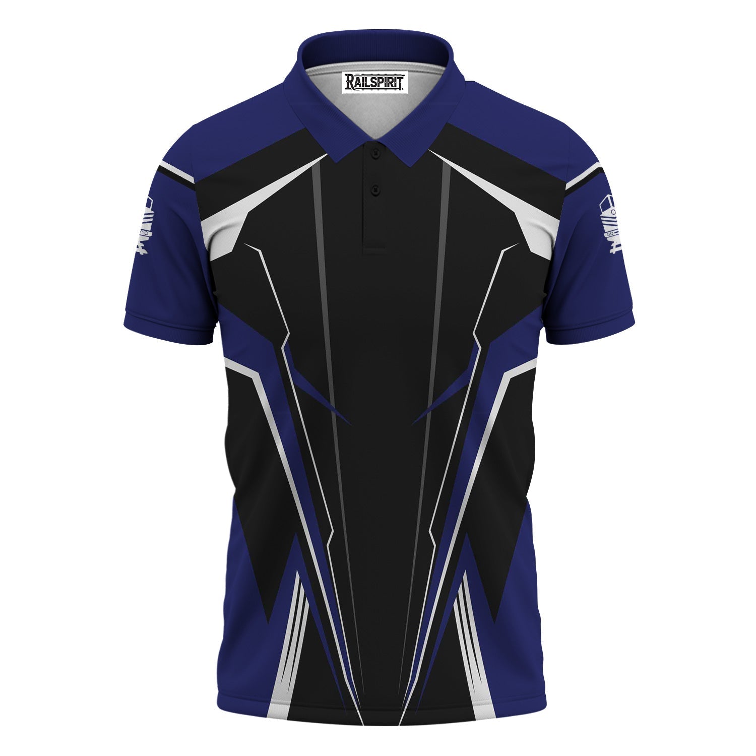 Railspirit Personalized B&O Great States Railroad Polo Shirt Lightning-Edge Design Train Shirt For Railroad Lovers