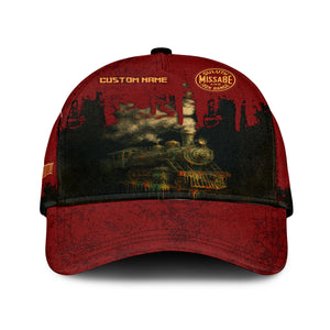 Railspirit Personalized Duluth, Missabe, & Iron Range Railroad Classic Cap Vintage Train Art Style Cap For Locomotive Fans
