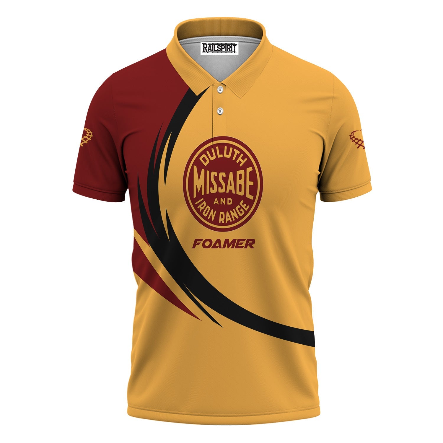 Railspirit Personalized Duluth, Missabe, & Iron Range Railroad Polo Shirt Unique Graphic Style Shirt For Train Enthusiasts