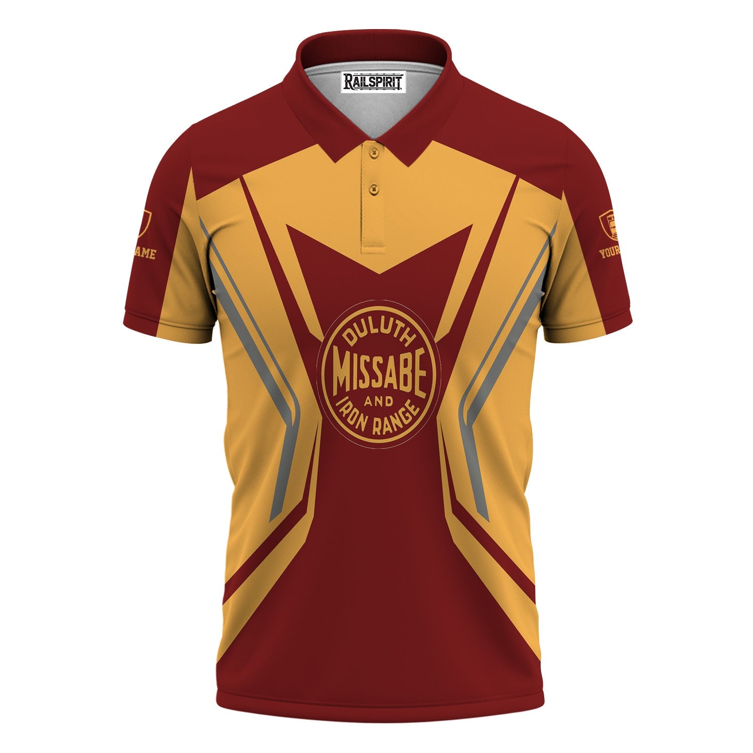 Railspirit Personalized Duluth, Missabe, & Iron Range Railroad Polo Shirt Unique Style with Custom Job Train Shirt