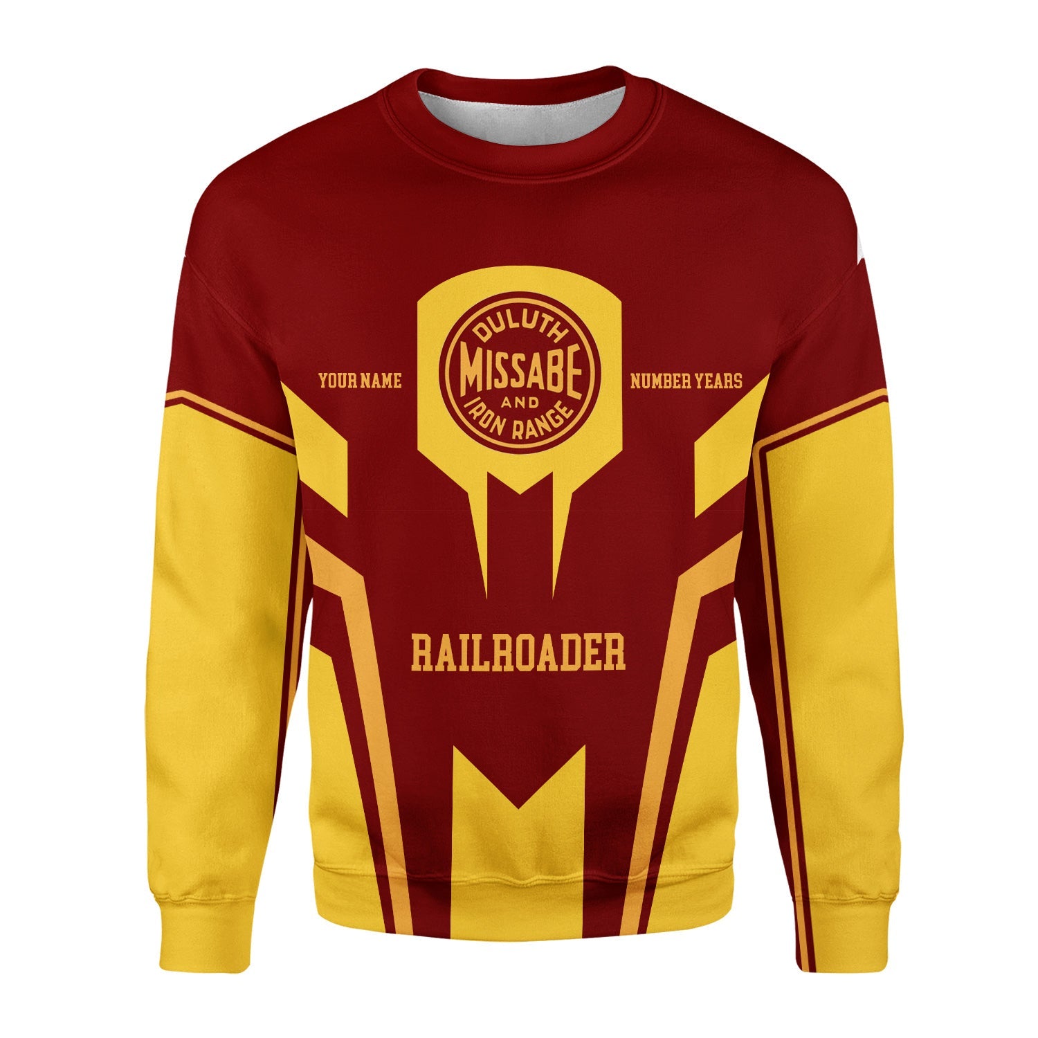 Railspirit Personalized Duluth, Missabe, & Iron Range Railroad Sweatshirt Custom Year Railroader Shirt Gift Idea For Train Lover