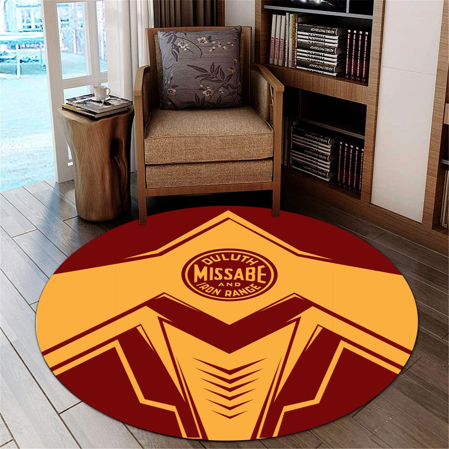 Railspirit Duluth, Missabe, & Iron Range Railroad Round Mat Railway Trainspotter Style Mat Gift Idea For Foamers