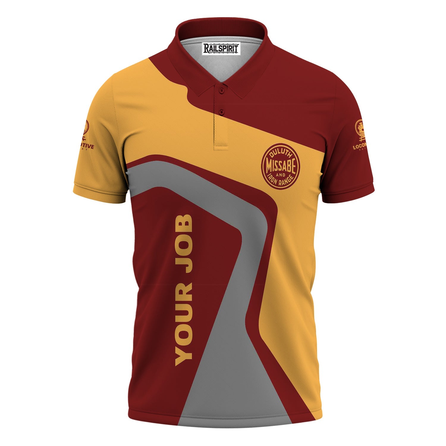 Railspirit Personalized Duluth, Missabe, & Iron Range Railroad Polo Shirt Unique Design with Custom Job Position Train Shirt