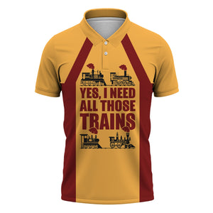 Railspirit Custom Name Duluth, Missabe, & Iron Range Railroad Polo Shirt Yes I Need All Those Train Printed Shirt