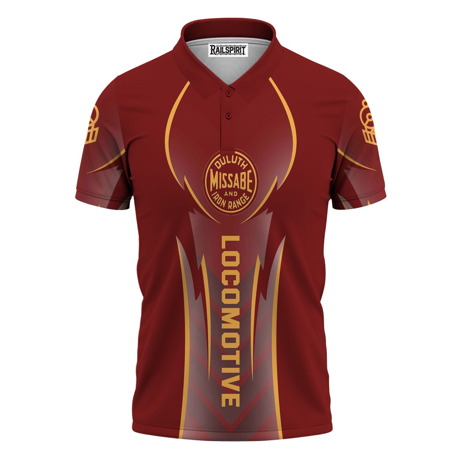 Railspirit Personalized Duluth, Missabe, & Iron Range Railroad Polo Shirt Striking Line Style Train Shirt For Locomotive Lovers