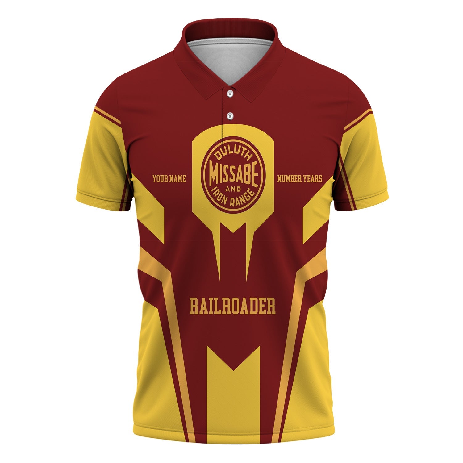 Railspirit Personalized Duluth, Missabe, & Iron Range Railroad Polo Shirt Custom Year Railroader Shirt Gift Idea For Train Lover