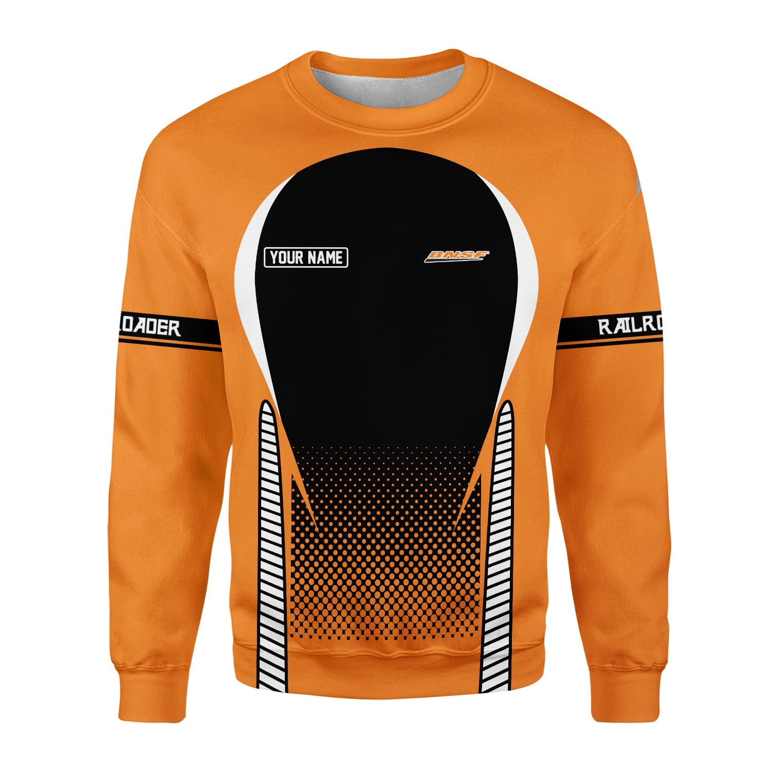 Railspirit Personalized BNSF Railway Sweatshirt Stress Is Caused By Not Having Enough Trains Shirt All Over Print Shirt