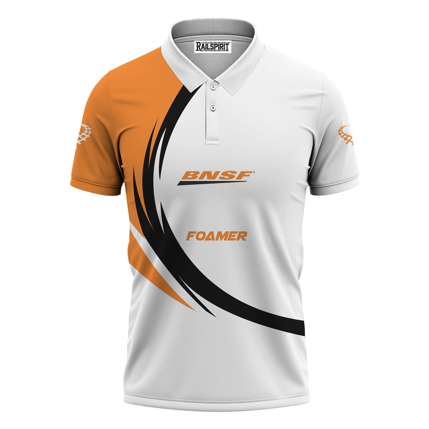 Railspirit Personalized BNSF Railway Polo Shirt Unique Graphic Style Shirt For Train Enthusiasts