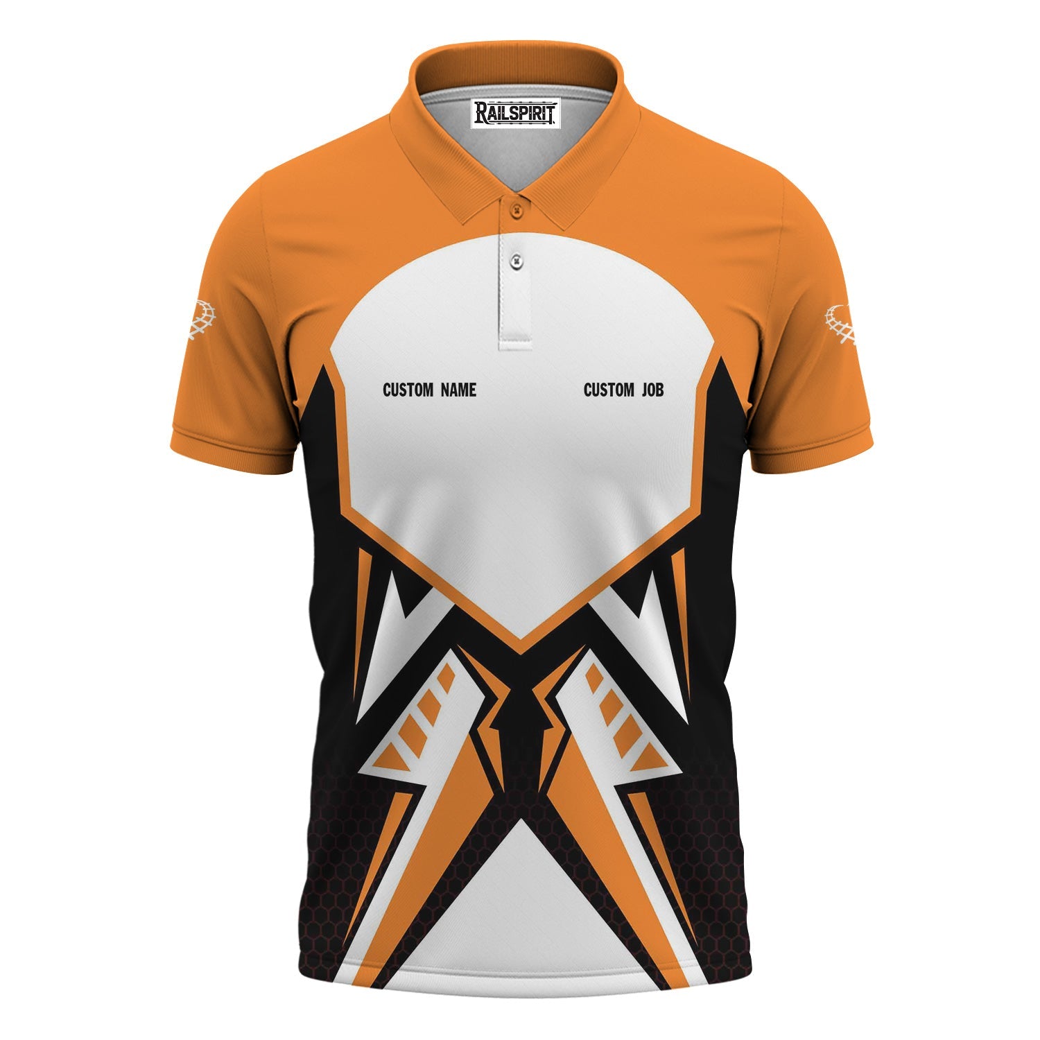 Railspirit Personalized BNSF Railway Polo Shirt Vibriant Style with Custom Position Train Shirt