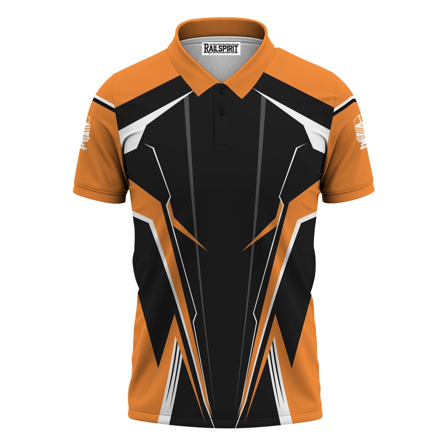 Railspirit Personalized BNSF Railway Polo Shirt Lightning-Edge Design Train Shirt For Railroad Lovers