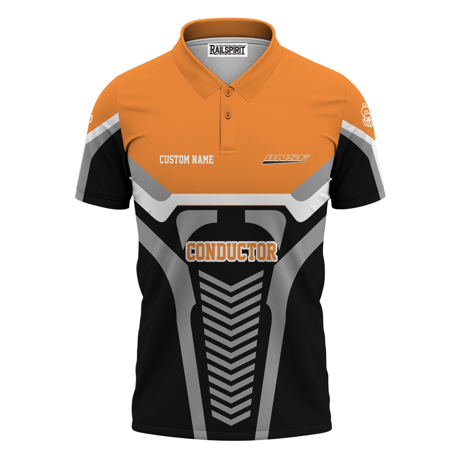 Railspirit Personalized BNSF Railway Polo Shirt Track-Inspired with Custom Job Position  Train Shirt