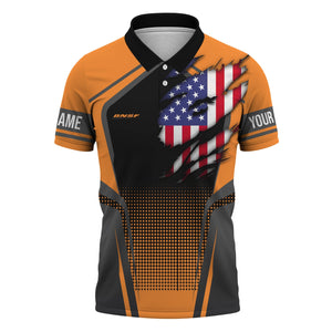 Railspirit Personalized BNSF Railway Polo Shirt American Eagle Vintage Train Shirt