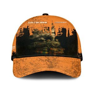 Railspirit Personalized BNSF Railway Classic Cap Vintage Train Art Style Cap For Locomotive Fans