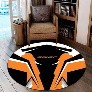 Railspirit BNSF Railway Round Mat Strong Line Style Rug All Over Print