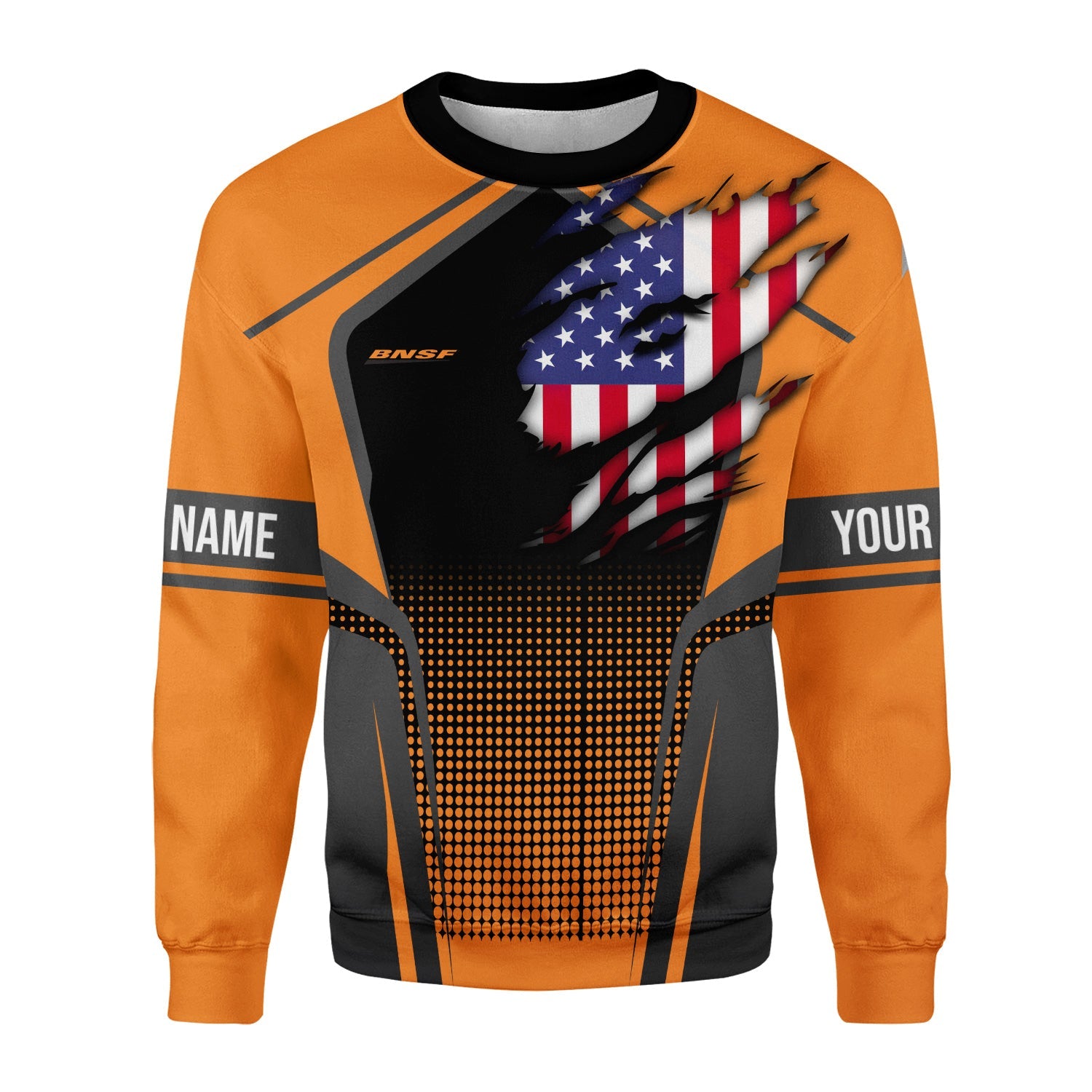 Railspirit Personalized BNSF Railway Sweatshirt American Eagle Vintage Train Shirt