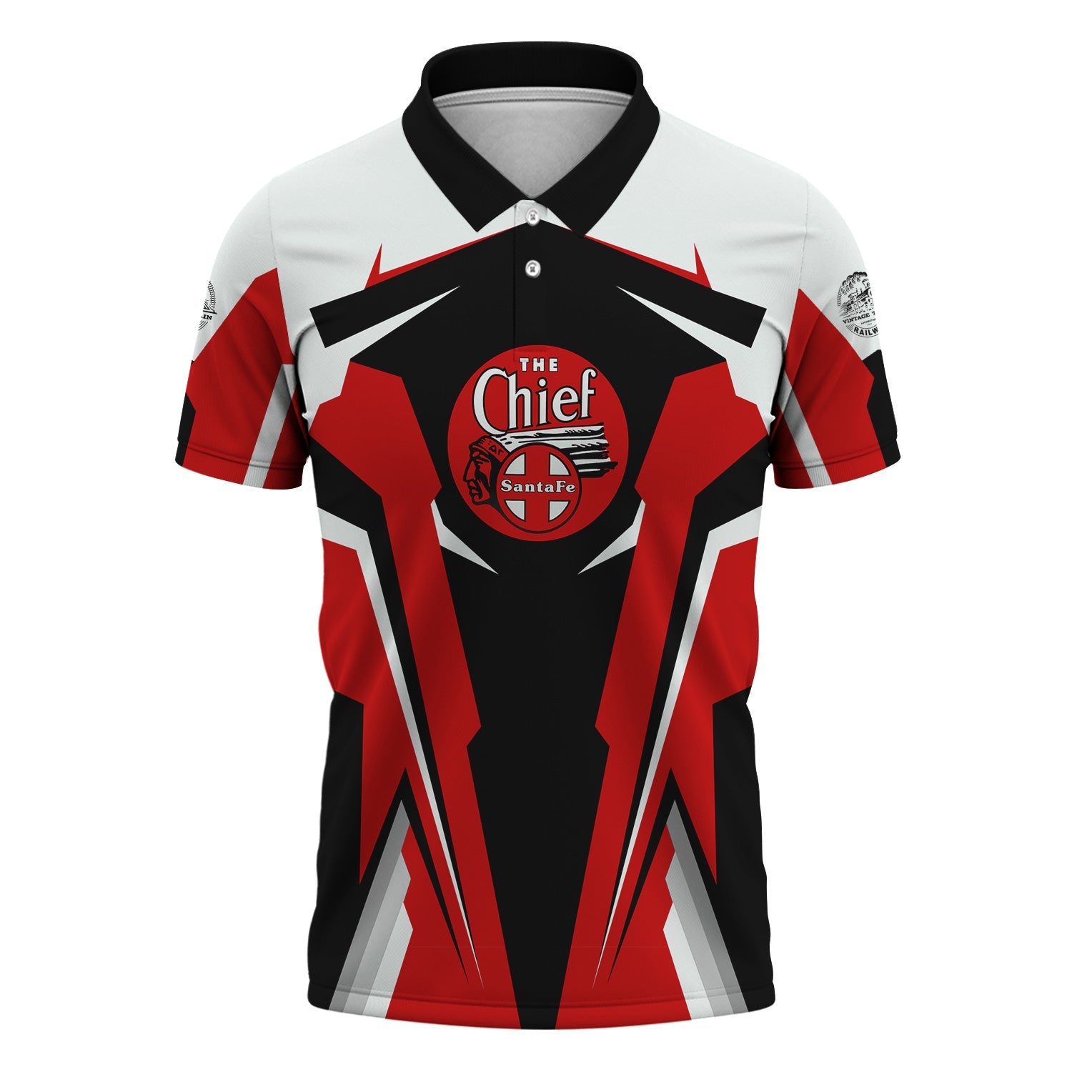 Railspirit Personalized The Chief Santa Fe Railroad Polo Shirt Strong Line Style Train Unisex Shirt All Over Print