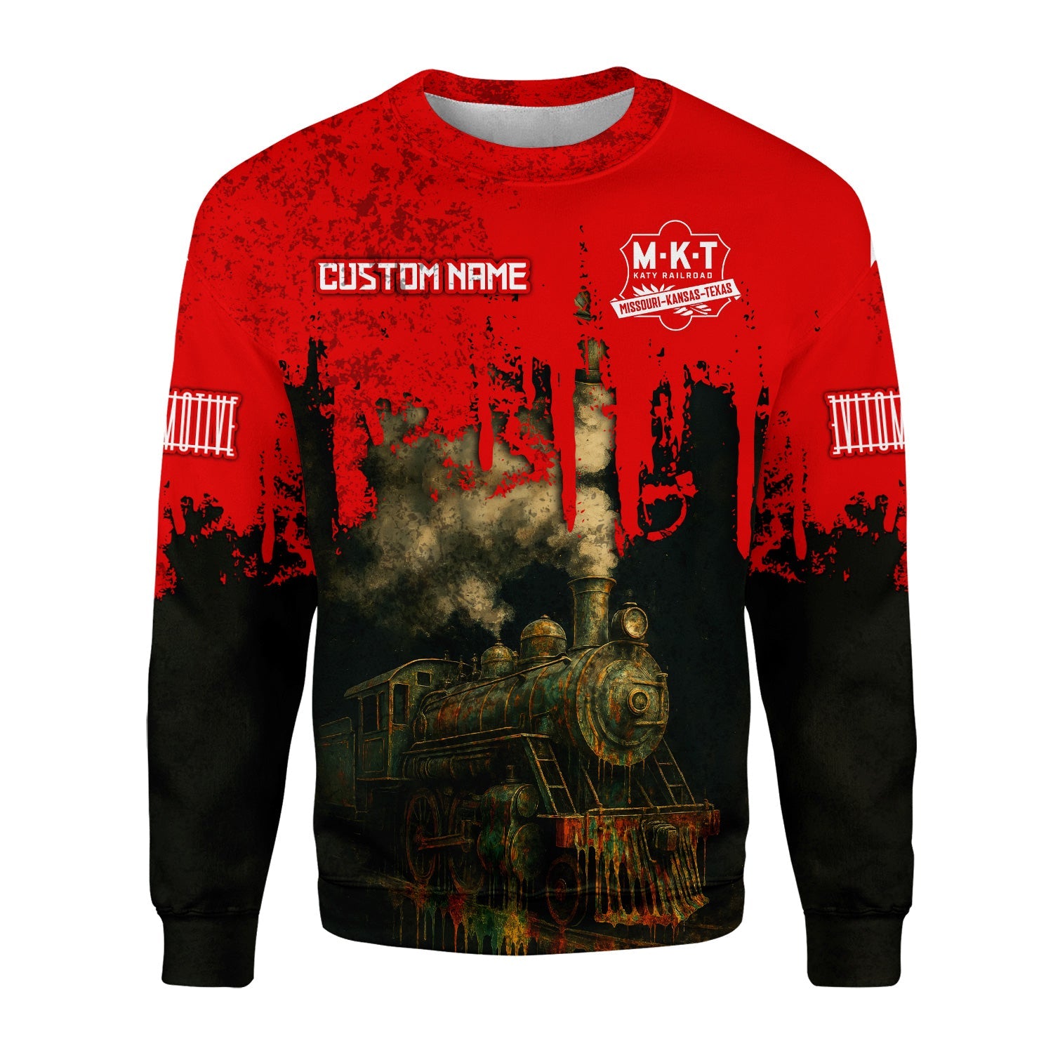 Railspirit Personalized Katy Railroad Sweatshirt Vintage Train Art Style Shirt For Locomotive Fans