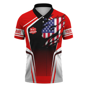 Railspirit Personalized Katy Railroad Polo Shirt American Eagle Vintage Train Shirt