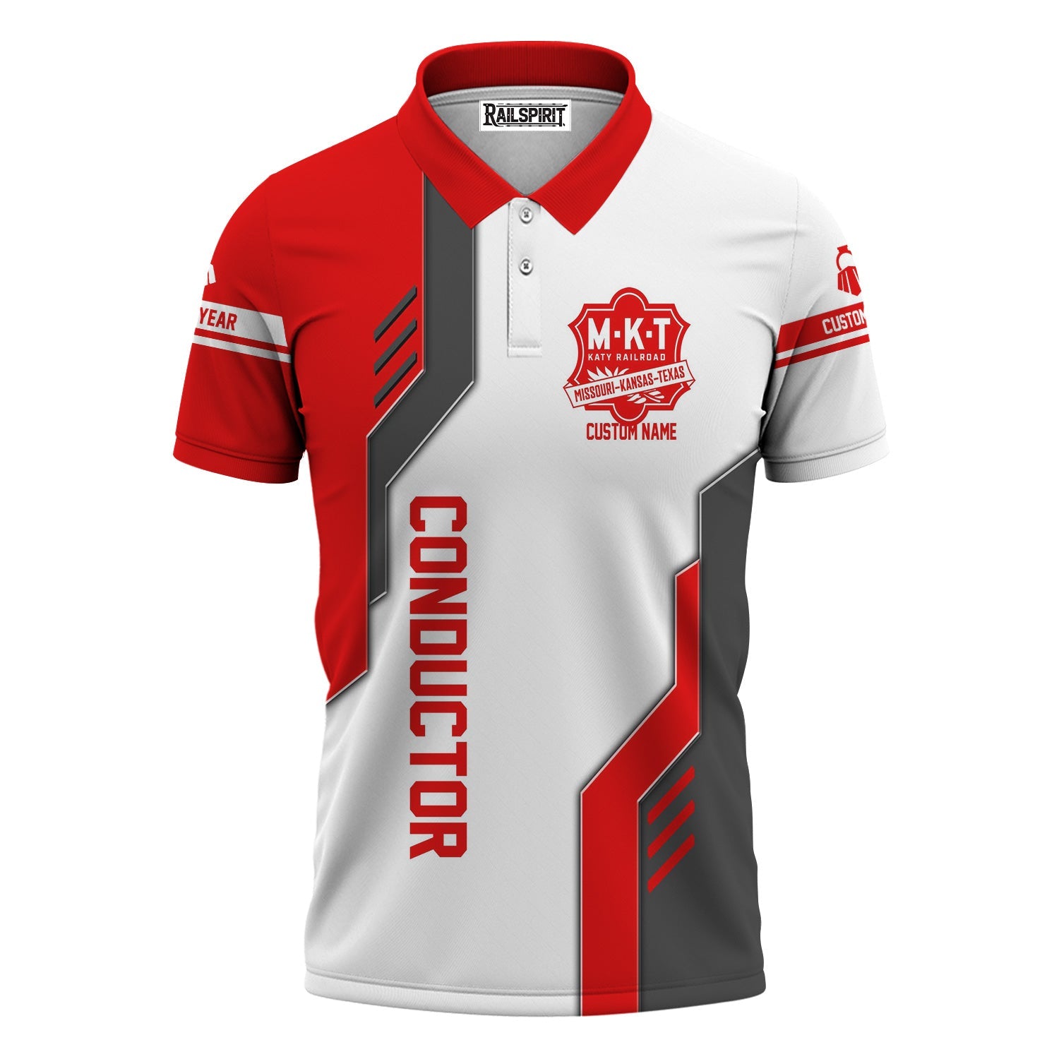 Railspirit Personalized Katy Railroad Polo Shirt Unique Railway Style with Custom Job Train Shirt