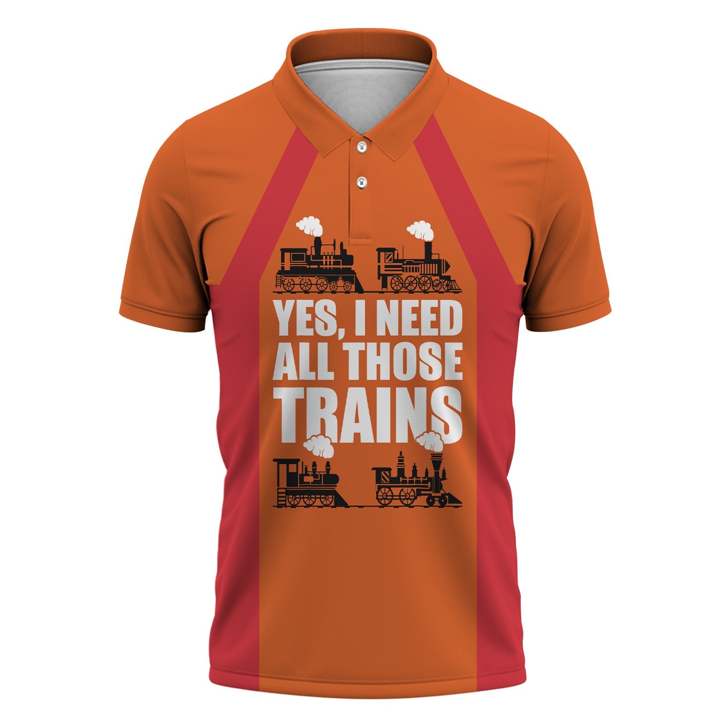 Railspirit Custom Name Pacific Electric Railroad Polo Shirt Yes I Need All Those Train Printed Shirt